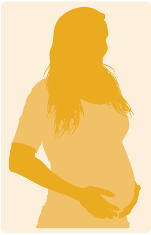 Pregnant woman silhouette