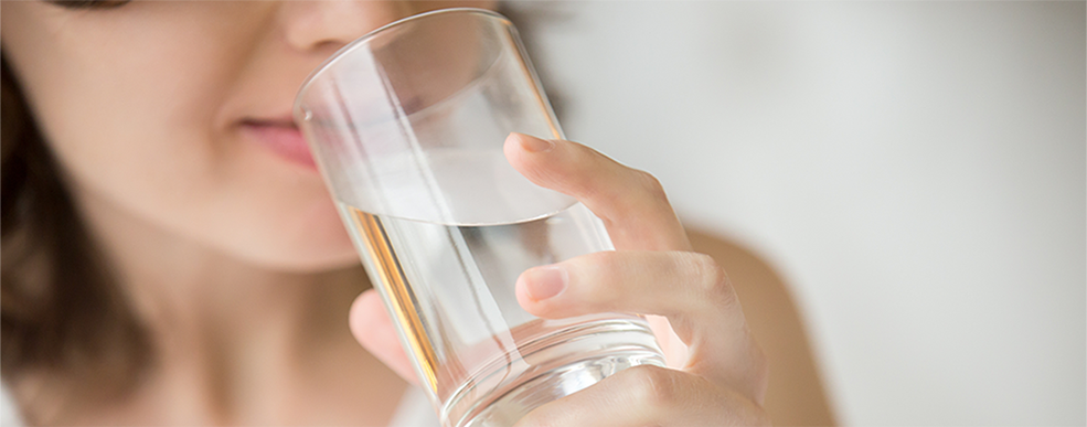 Woman drinking water