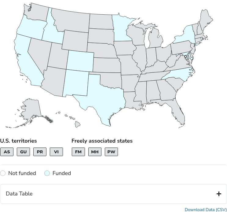 CDC data visualization screenshot taken on archive date