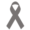 icon of awareness ribbon in gray