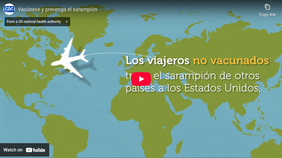 Vac&uacute;nese y prevenga el sarampi&oacute;n
