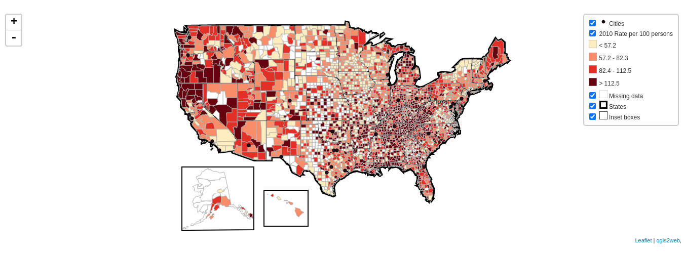 US County Dispensing Rates, 2010