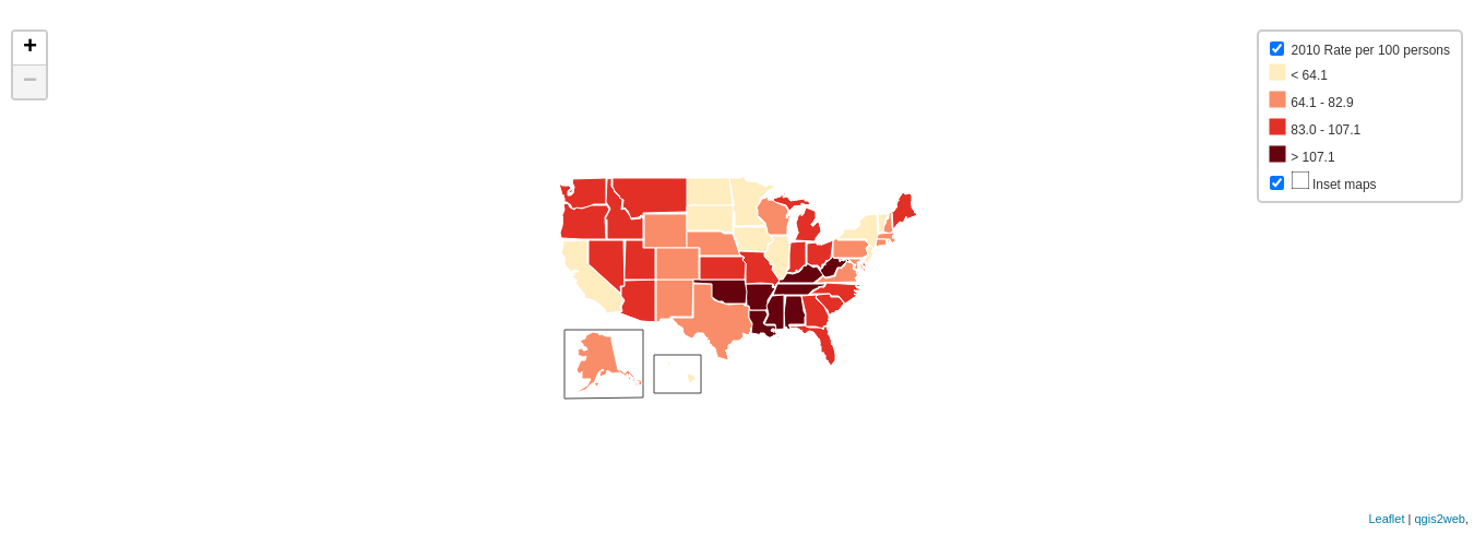 U.S. State Dispensing Rate Maps, 2010