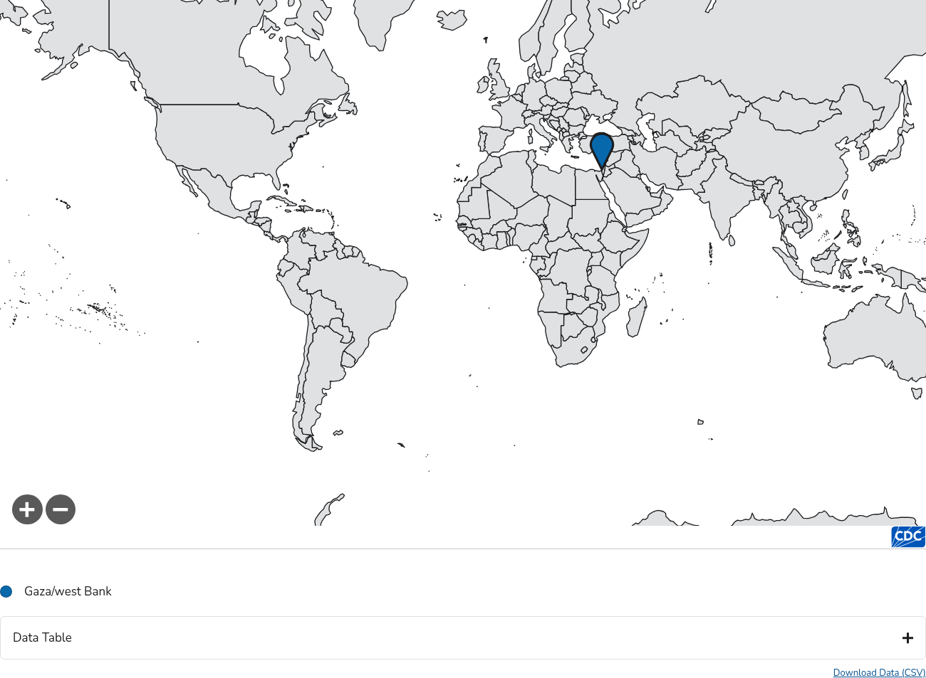 CDC data visualization screenshot taken on archive date