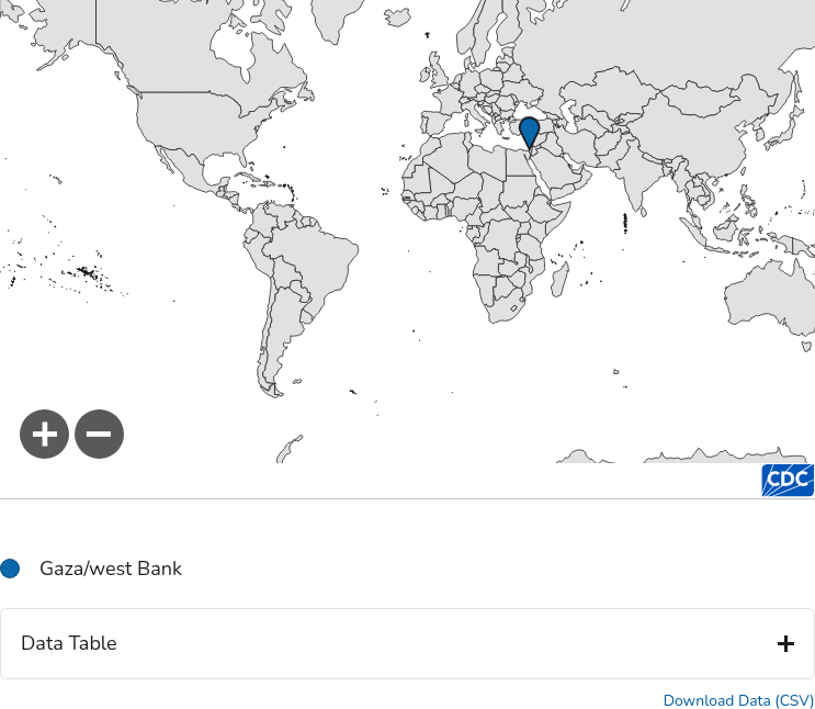CDC data visualization screenshot taken on archive date