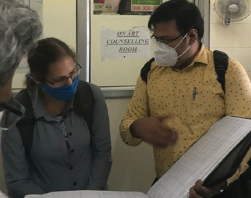 Dr. Melissa Nyendak, Program Director, CDC Division of Global HIV/TB, visits HIV clinic in Mumbai, Maharashtra, 2021