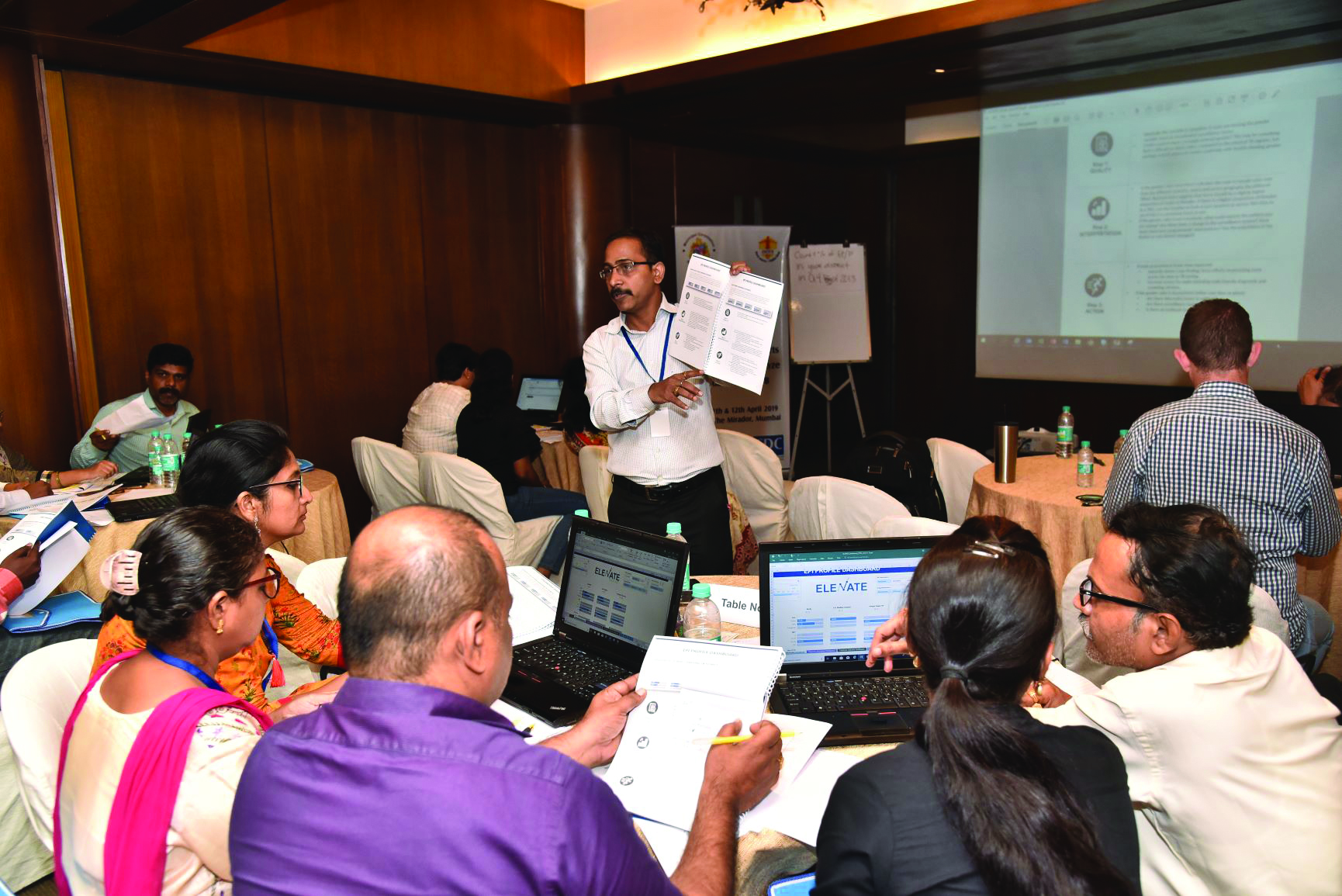 CDC staff trains the Mumbai district TB officers and data entry operators on ELEVATE