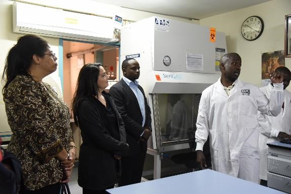 Drs. Hader and Harvey meet with staff of Tabitha Clinic