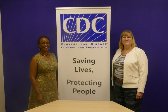 Dr. Rebecca Martin, Director of CDC’s Center for Global Health, poses for a photo with Dr Christina Mwangi,