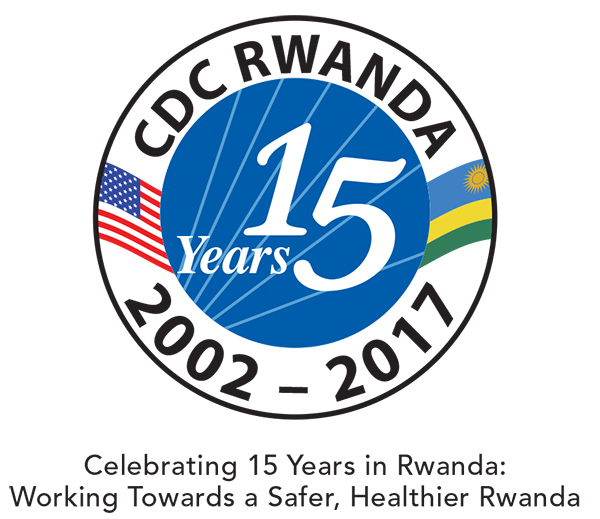 CDC Rwanda 15 Years Logo