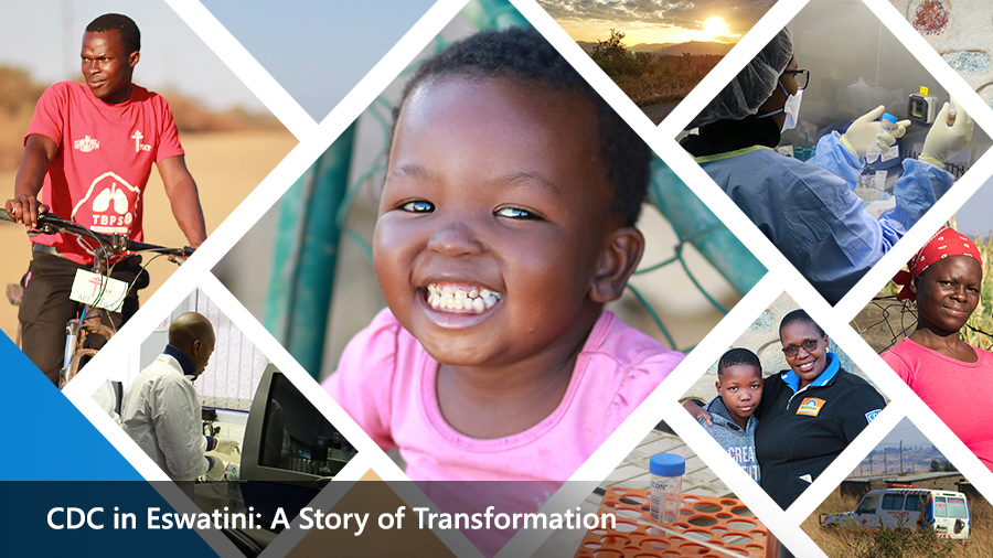 CDC in Eswatini, a photo collage of Various Story's of Transformation
