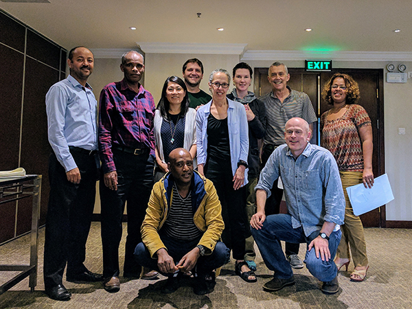 Capt. Monica Parise, MD (center), Director of the Division of Parasitic Disease and Malaria, with the U.S. President’s Malaria Initiative Malaria Operational Planning team in Ethiopia, May 2017.