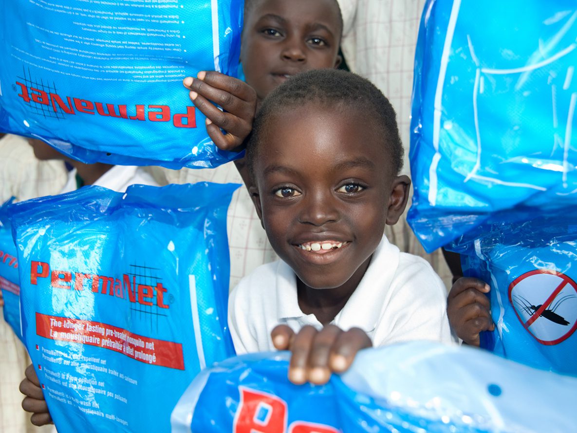 CDC works with the US Presidents’ malaria initiative led by USAID to distribute bed nets to protect families in 24 countries.