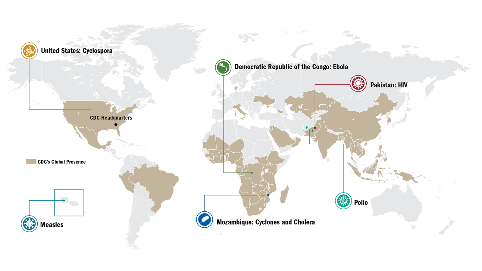 CDC Presence map