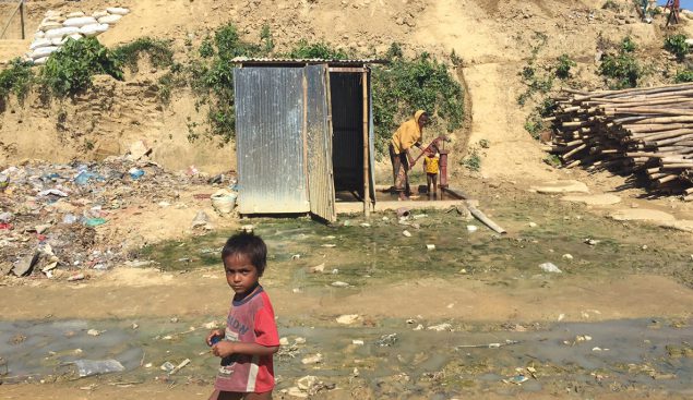More than 900,000 displaced Myanmar nationals live in refugee camps in Bangladesh, under a threat of seasonal monsoon flooding and waterborne disease outbreaks.