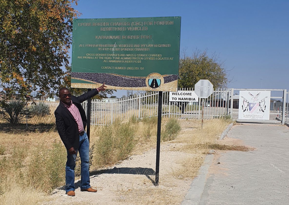 Toubed Mbwale, Field Officer, at Omuvelowashamane Border Post outreach point where the Ministry of Health is providing mobile healthcare services.