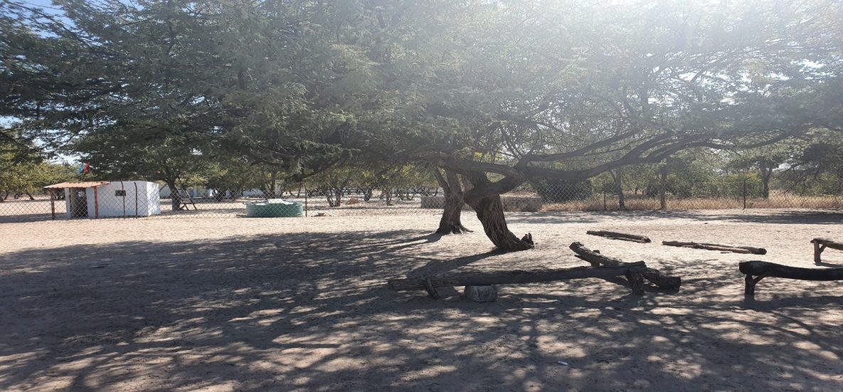 The Alphandeka border post, a site currently used by the Ministry of Health to provide mobile healthcare services.