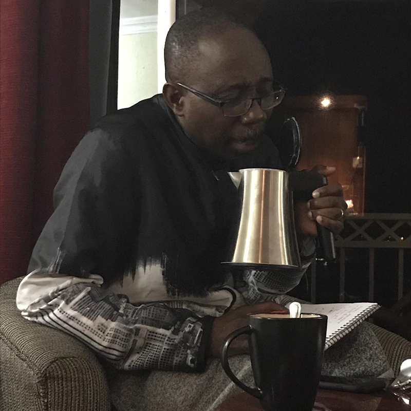 Norbert Soke gets creative by using a teapot to create an echo so that he could hear during the phone calls.