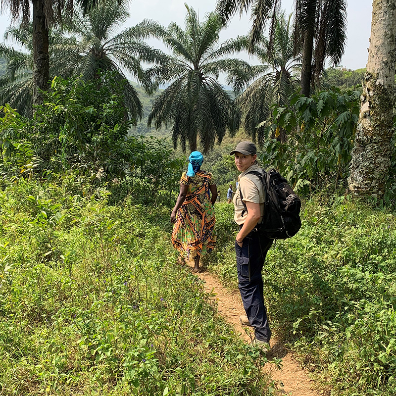 Bustamante.Chowe – EIS Officer Nirma Bustamante on a trip to trace contacts of an Ebola patient in the village of Chowe, south of Goma, in August.