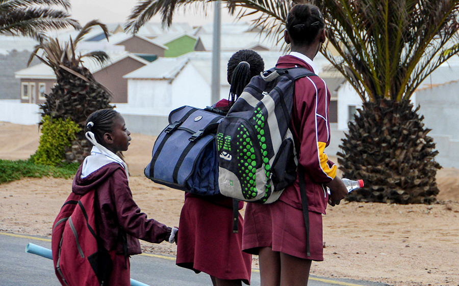 School girls in Namibia.