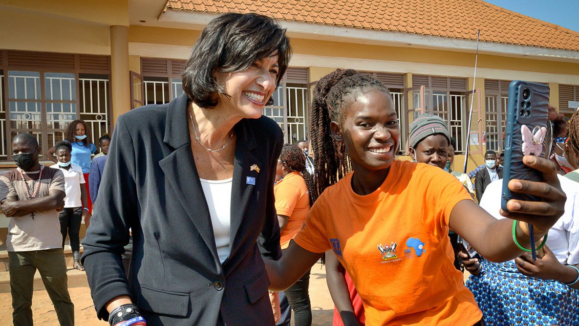 CDC Director  Rochelle Walensky, MD, MPH, and Dr. Ali Nyanga welcoming Emergency Operations Center in Stone Town, Zanzibar