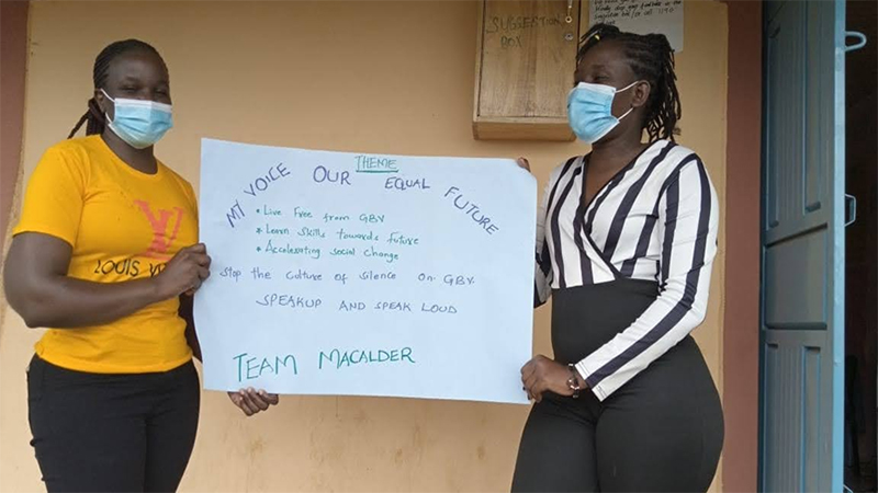 Adolescent girls and young women learn to use their voices to speak out against violence and gender inequality in Kenya.