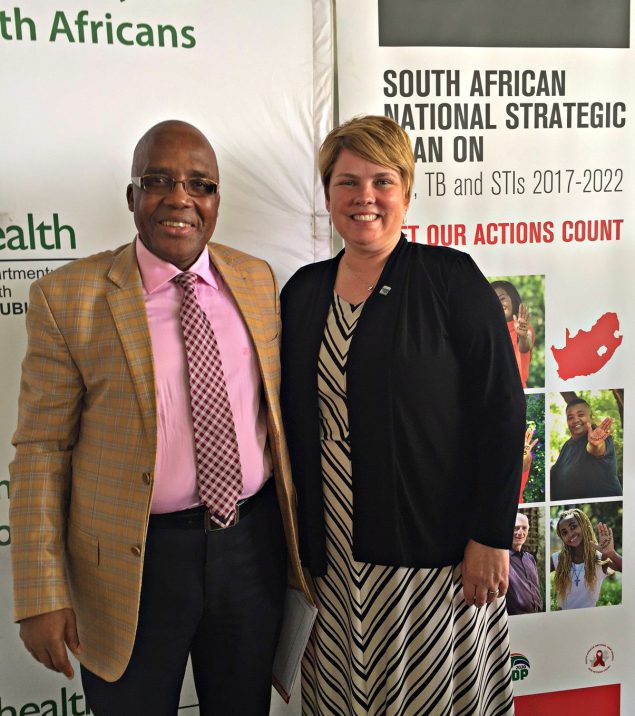 Health Minister Dr. Aaron Motsoaledi and CDC South Africa Country Director, Dr. Amy Herman-Roloff