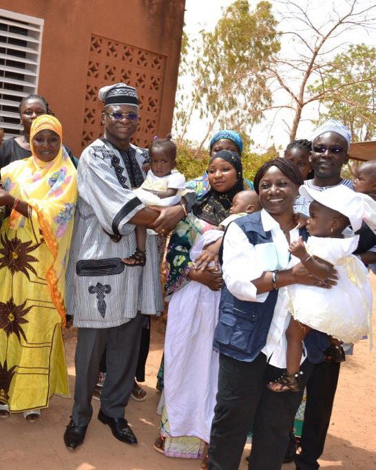 Burkina Faso Minister of Health and Immunization Program Director visit with a clinic