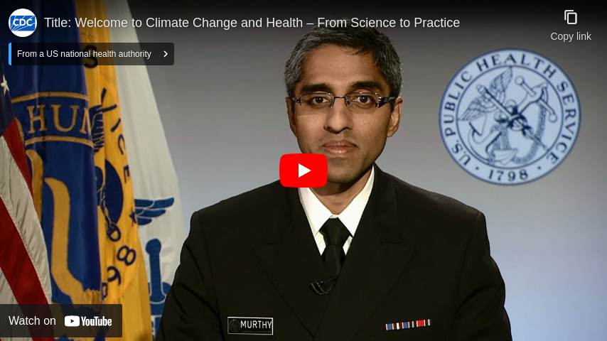 Title: Welcome to Climate Change and Health – From Science to Practice