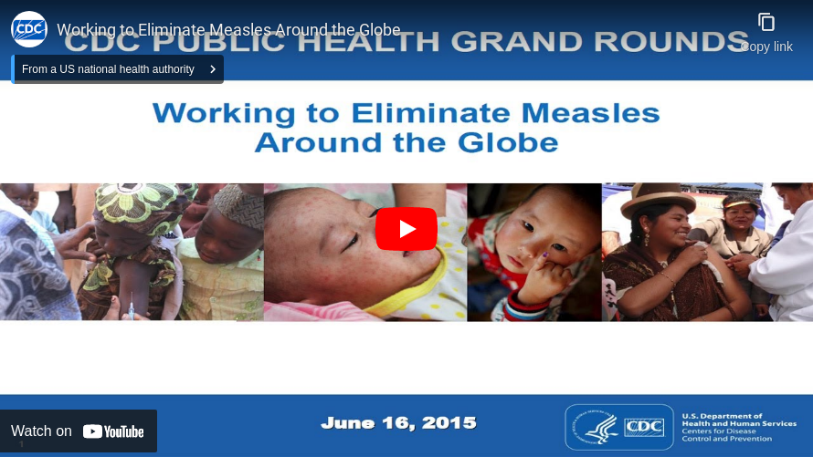 Working to Eliminate Measles Around the Globe