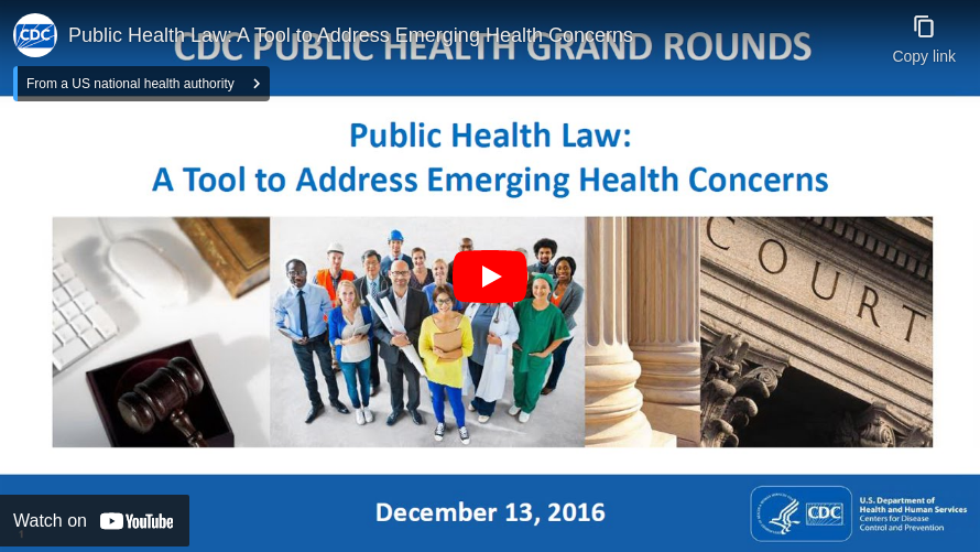 Public Health Law: A Tool to Address Emerging Health Concerns