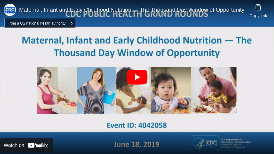 Maternal, Infant and Early Childhood Nutrition — The Thousand Day Window of Opportunity