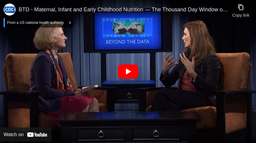 BTD - Maternal, Infant and Early Childhood Nutrition — The Thousand Day Window of Opportunity