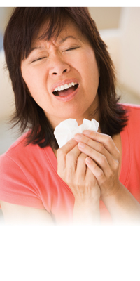 flu germs spreading by sneezing