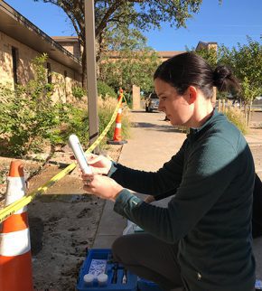 woman testing water