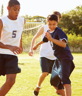 Image of boys playing soccer