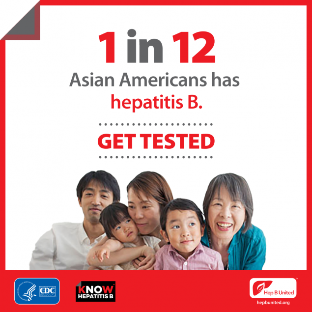 1 in 12 Asian Americans has hepatitis B. Get tested.