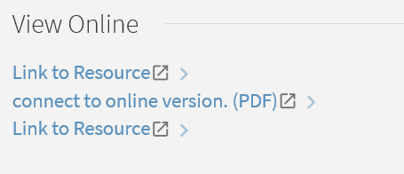 An example of 'View Online' links