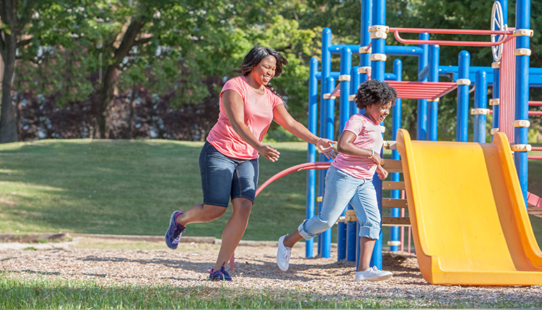 I Choose to play tag at a playground