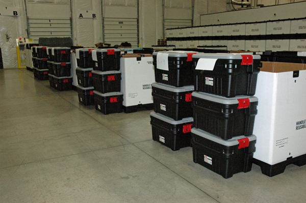 The Strategic National Stockpile is receiving new orders of personal protective equipment to assemble kits that can be rapidly deployed to a U.S. hospital that receives an Ebola patient. Each kit has enough equipment to care for one Ebola patient for up to five days until other supplies can be located.