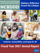 NCBDDD Annual Report 2021 - collage of people with the title "Making a DIfference across the lifespan"