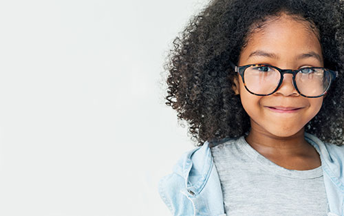 Young girl with glasses