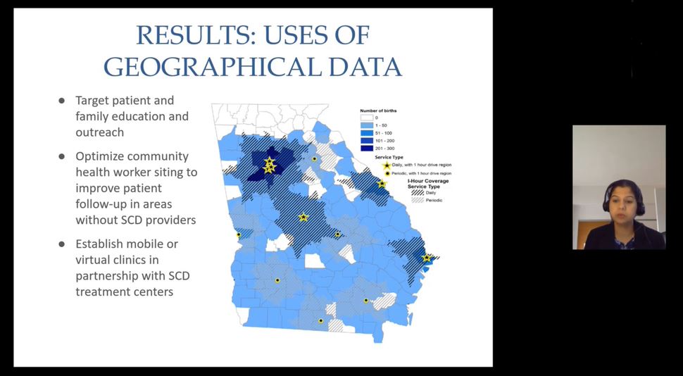SCDC Newsletter - Map of Georgia showing Results: Uses of Geographical Data