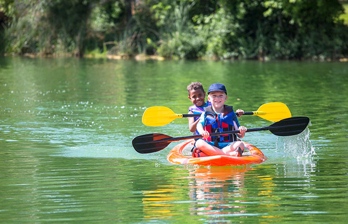 Photo of kids kayaking