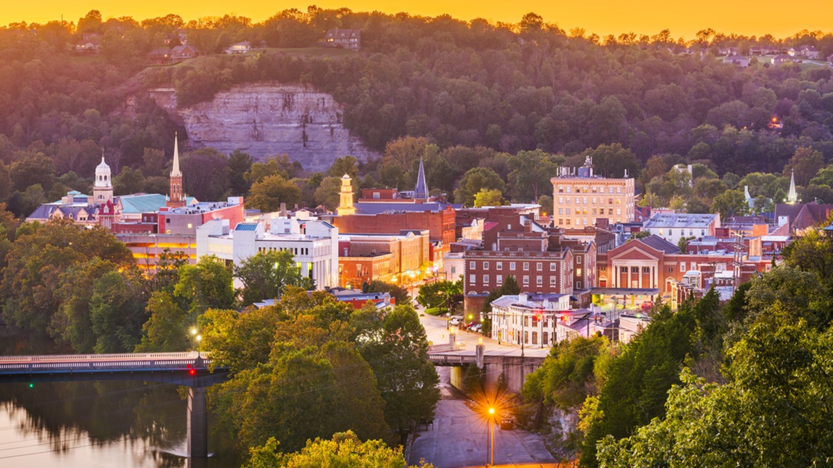 Skyline of a city in Kentucky