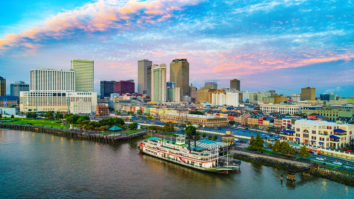 Skyline of a city in Louisiana