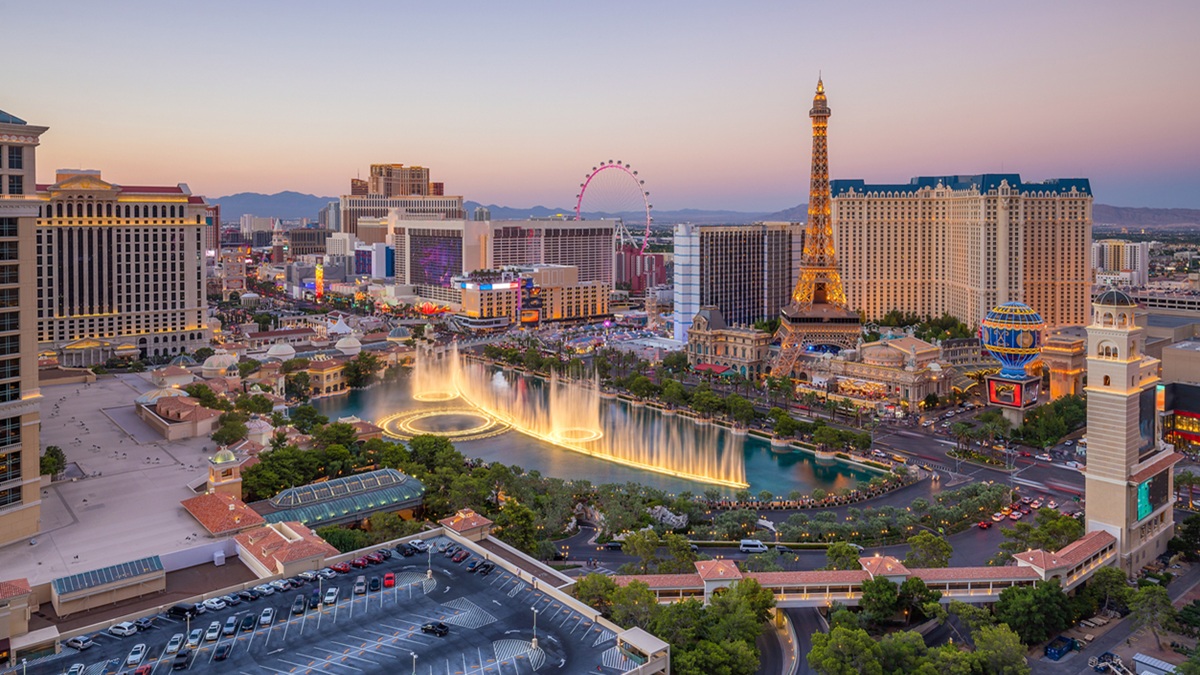 Skyline of a city in Nevada