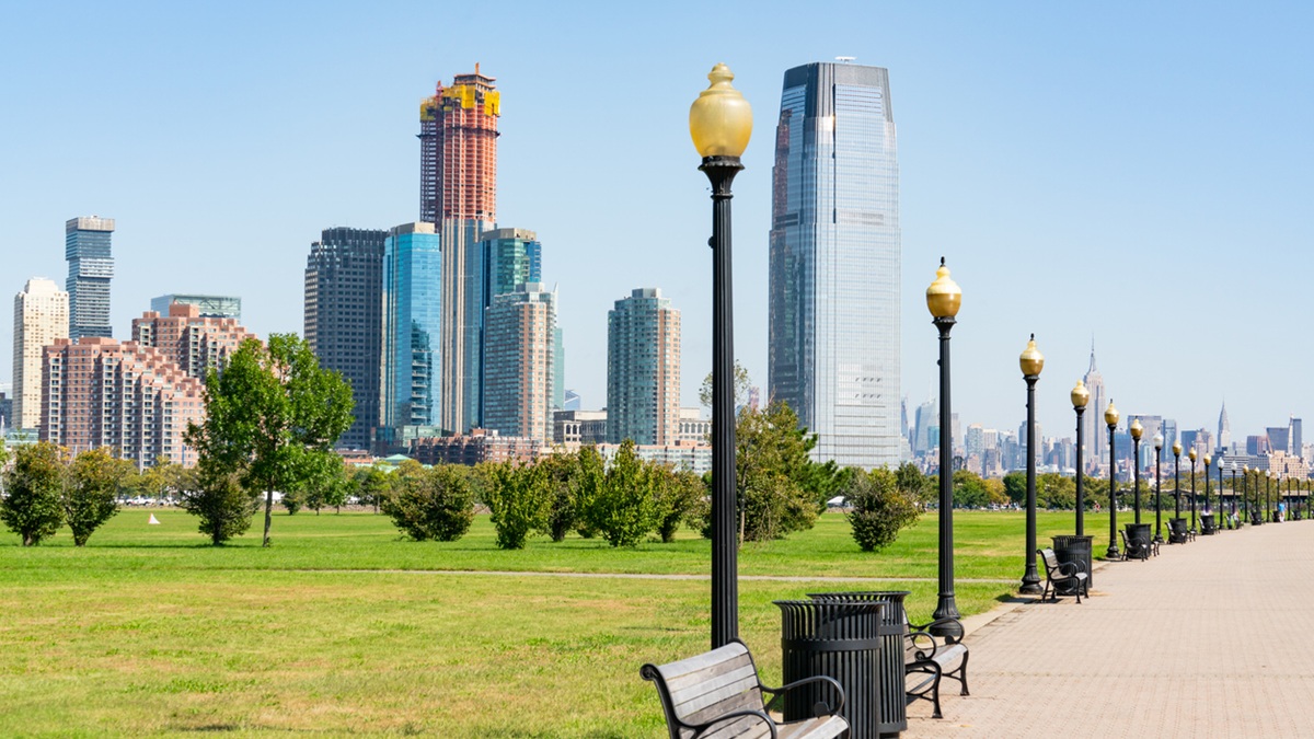 Skyline of a city in New Jersey