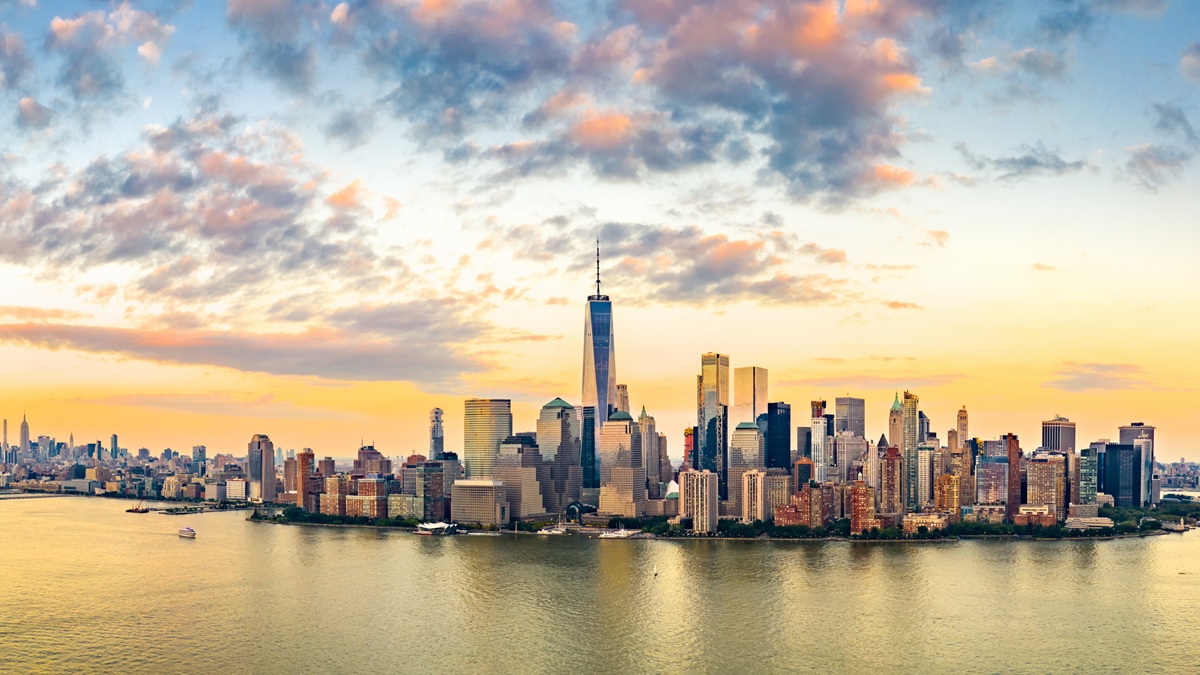Skyline of a city in New York