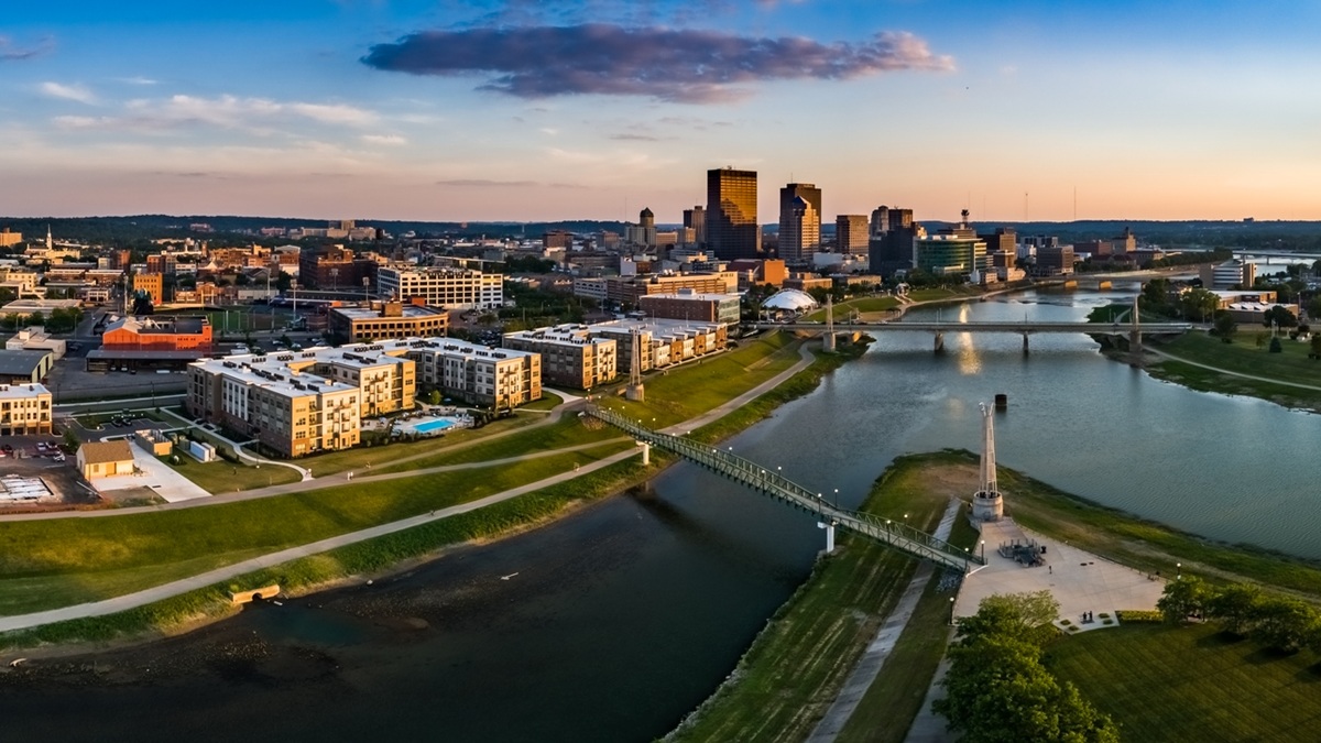 Skyline of a city in Ohio